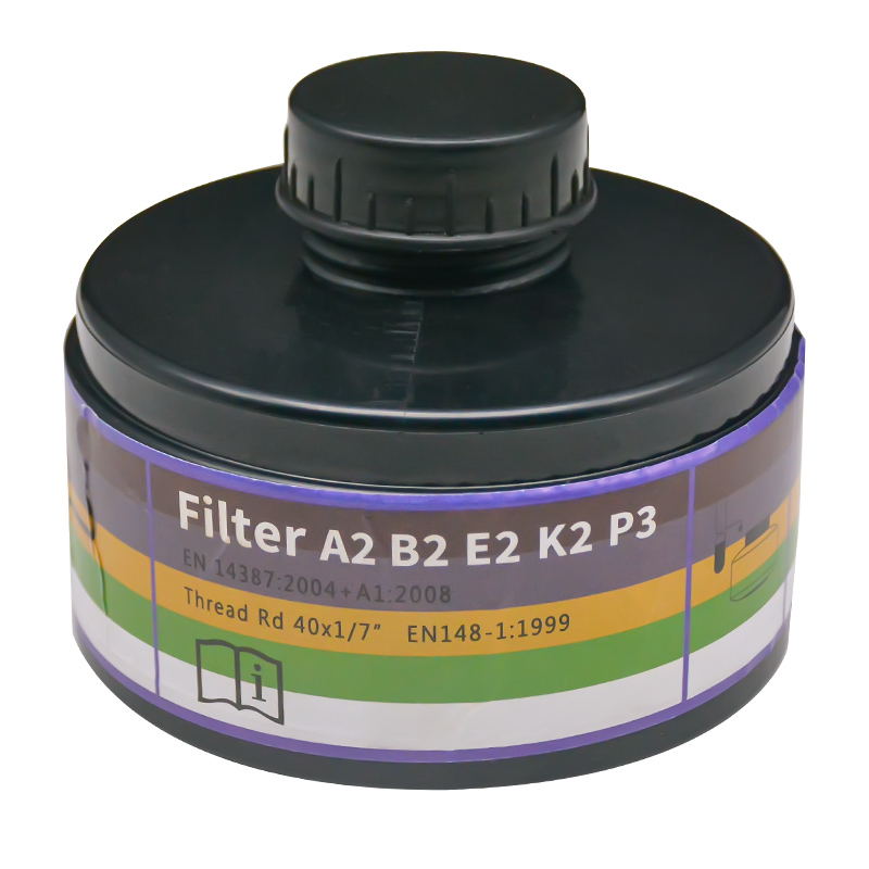 NOVO AR: O filtro canister A2B2E2K2P3 é compatível com o sistema PAPR desenvolvido pela própria empresa.