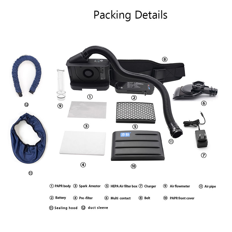 Vídeo de montagem do kit PAPR leve BXH-3001 TH3